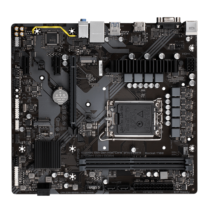 MAINBOARD GIGABYTE B760M D2H DDR4