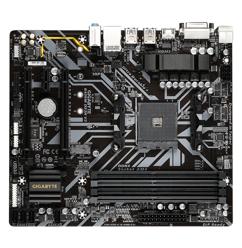 MAINBOARD GIGABYTE B450M DS3H V2