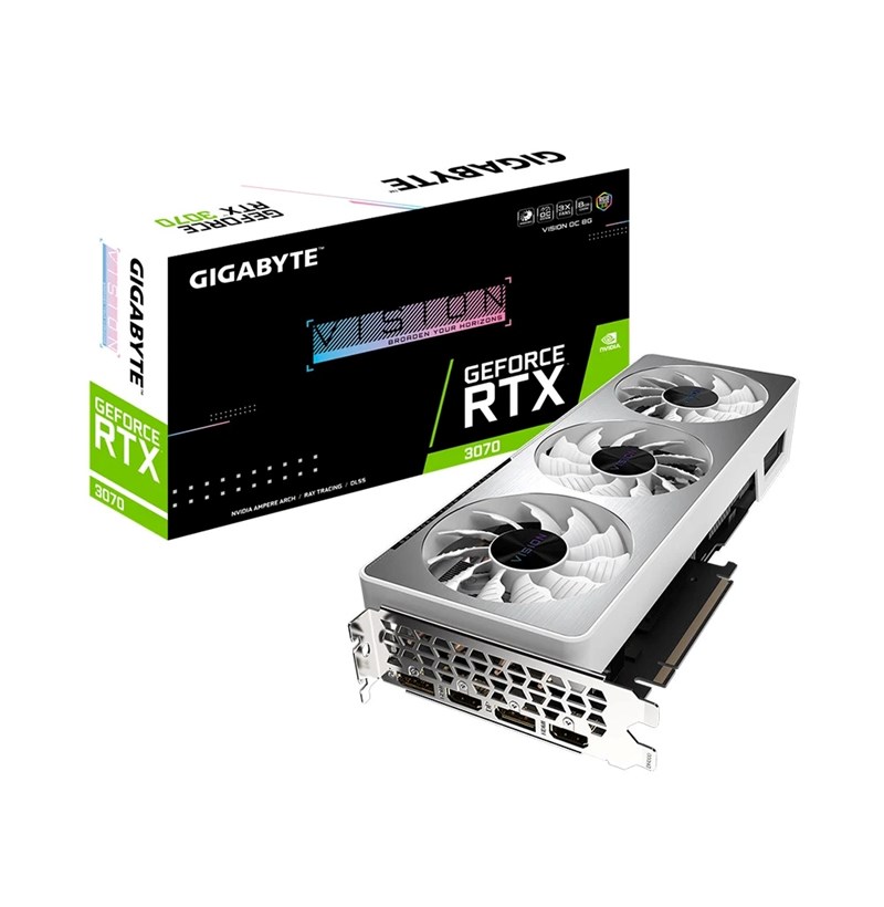 CARD MÀN HÌNH GIGABYTE GEFORCE RTX 3070 8GB GDDR6 N3070VISION OC-8GD