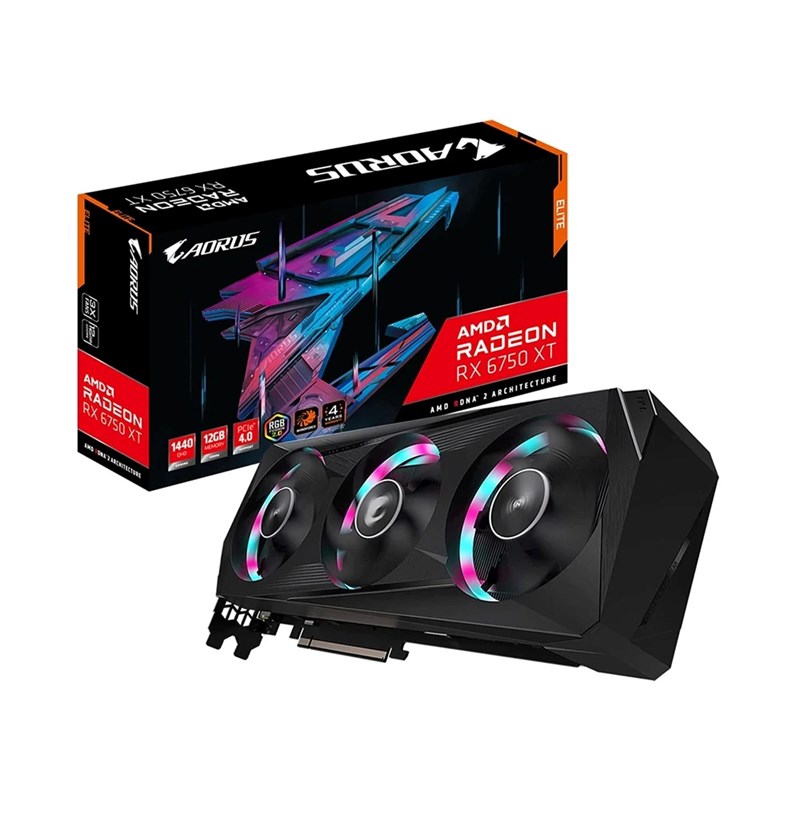 CARD MÀN HÌNH GIGABYTE AORUS RADEON RX 6750 XT ELITE 12G 12GB GDDR6