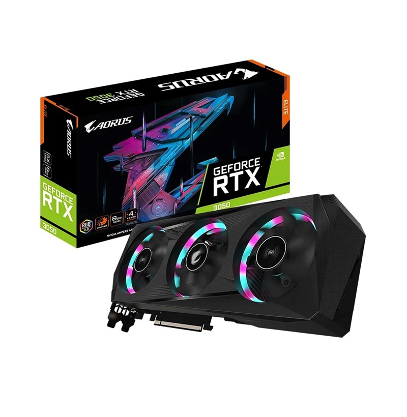 CARD MÀN HÌNH GIGABYTE AORUS GEFORCE RTX 3050 ELITE 8G 8GB GDDR6