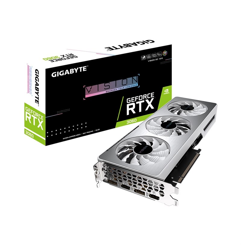 CARD MÀN HÌNH GIGABYTE GEFORCE RTX 3060 VISION OC 12G (REV. 2.0) 12GB GDDR6