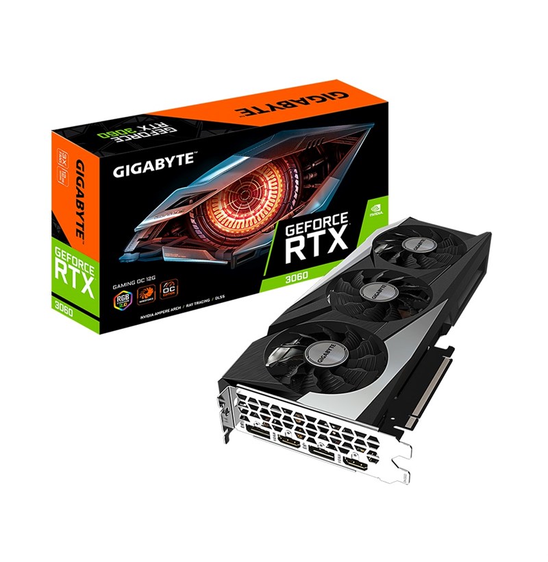 CARD MÀN HÌNH GIGABYTE GEFORCE RTX 3060 GAMING OC 12G (REV. 2.0) 12GB GDDR6