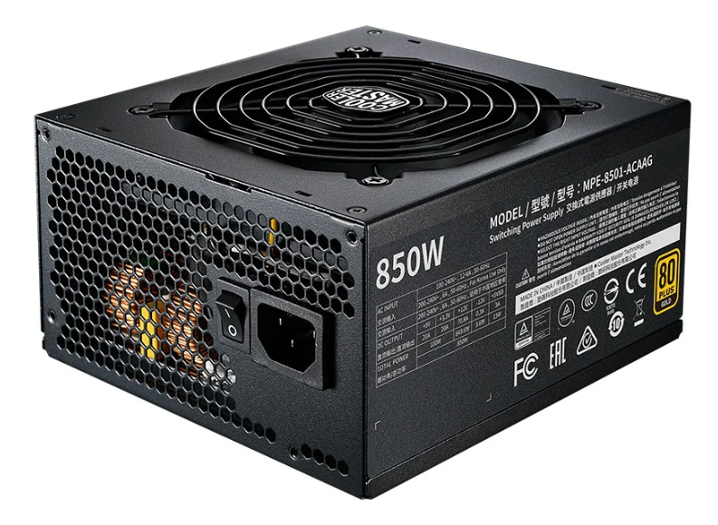 NGUỒN MÁY TÍNH COOLER MASTER MWE GOLD V2 FM 850W 80 PLUS GOLD FULL MODULAR