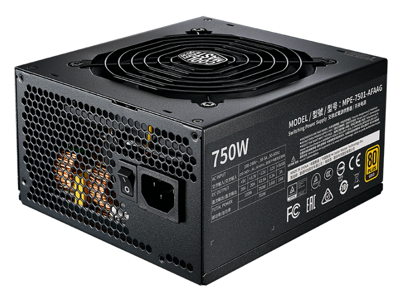 NGUỒN MÁY TÍNH COOLER MASTER MWE GOLD V2 750 750W  80 PLUS GOLD FULL MODULAR