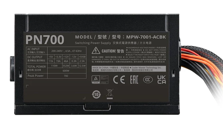 NGUỒN MÁY TÍNH COOLER MASTER ELITE NEX 230V PN700 - 700W