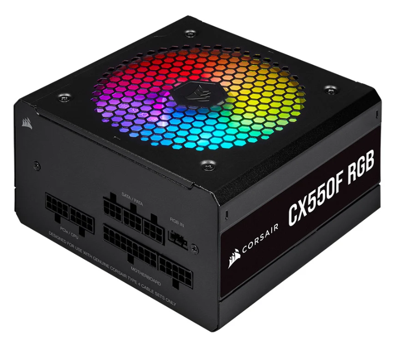 NGUỒN MÁY TÍNH CORSAIR CX550F RGB BLACK - 550W - 80 PLUS BRONZE