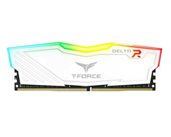BỘ NHỚ MÁY TÍNH TEAM T-FORCE DELTA WHITE RGB 16GB (1 X 16GB) DDR4 3200MHz