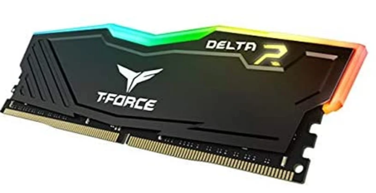 BỘ NHỚ MÁY TÍNH TEAM T-FORCE DELTA BLACK RGB 8GB (1 x 8GB) DDR4 3200MHz