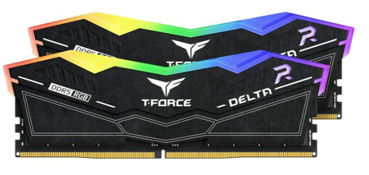 BỘ NHỚ MÁY TÍNH TEAM T-FORCE DELTA BLACK RGB 32GB (2 X 16GB) DDR5 5200MHz
