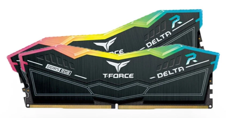 BỘ NHỚ MÁY TÍNH TEAM T-FORCE DELTA BLACK RGB (2 X 32GB) DDR5 5600MHZ