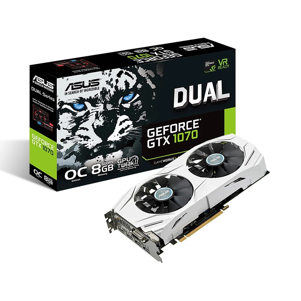 CARD MÀN HÌNH ASUS GEFORCE GTX 1070 8GB GDDR5 DUAL OC
