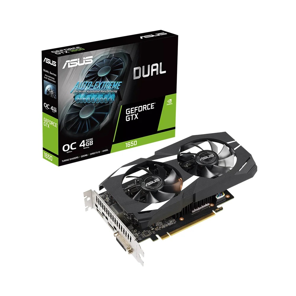 CARD MÀN HÌNH ASUS DUAL GEFORCE GTX 1650 OC EDITION 4GB GDDR6