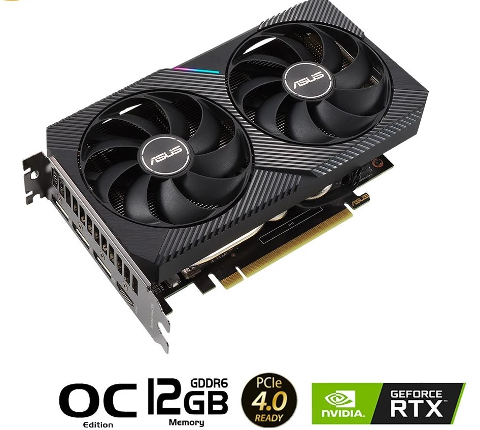 CARD MÀN HÌNH ASUS DUAL GEFORCE RTX 3060 OC 12G GDDR6 