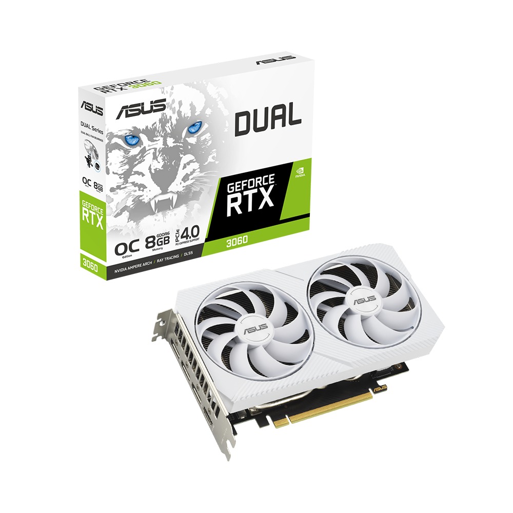CARD MÀN HÌNH ASUS DUAL-RTX3060-O8G-WHITE 8GB GDDR6
