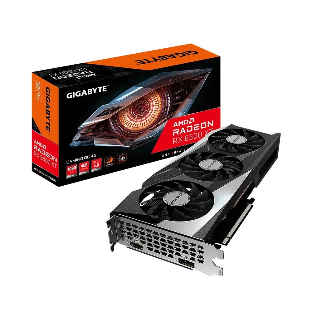 CARD MÀN HÌNH GIGABYTE RADEON RX 6500 XT GAMING OC 4GB GDDR6