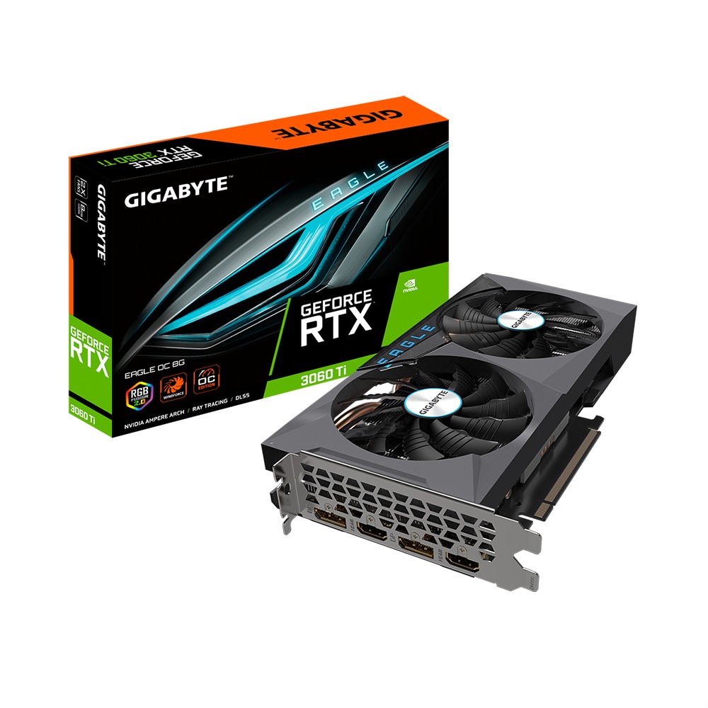 CARD MÀN HÌNH GIGABYTE GIGABYTE GEFORCE RTX 3060 TI EAGLE OC 8G (REV. 2.0) 8GB GDDR6