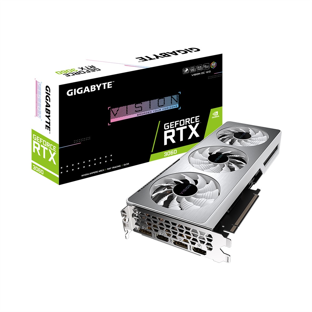 CARD MÀN HÌNH GIGABYTE GEFORCE RTX 3060 VISION OC 12G (REV. 2.0) 12GB GDDR6
