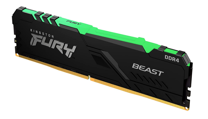 BỘ NHỚ MÁY TÍNH KINGSTON FURY BEAST BLACK RGB 16GB DDR4 3200MHz (1 x 16GB)