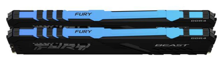 BỘ NHỚ MÁY TÍNH KINGSTON FURY BEAST RGB 32GB (2 x 16GB) DDR4 3200MHz