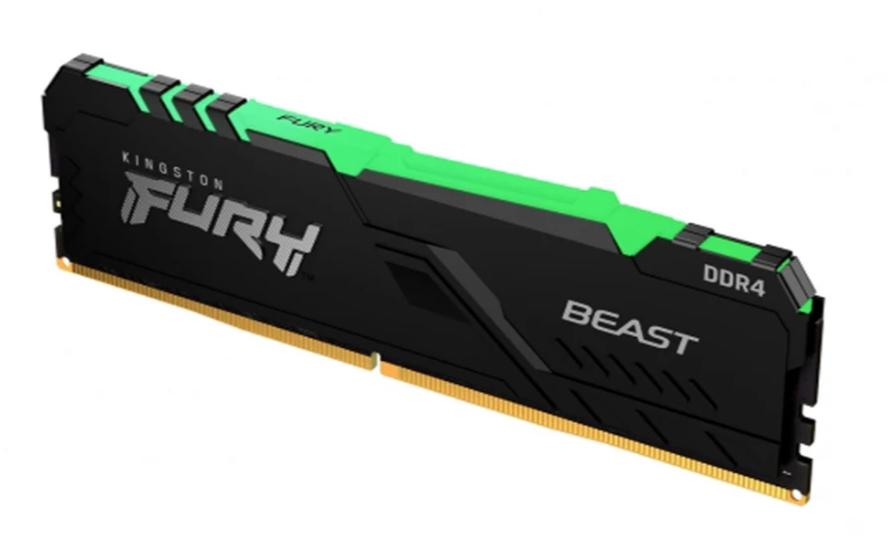 BỘ NHỚ MÁY TÍNH KINGSTON FURY BEAST RGB 16GB (2 x 8GB) DDR4 3200MHz