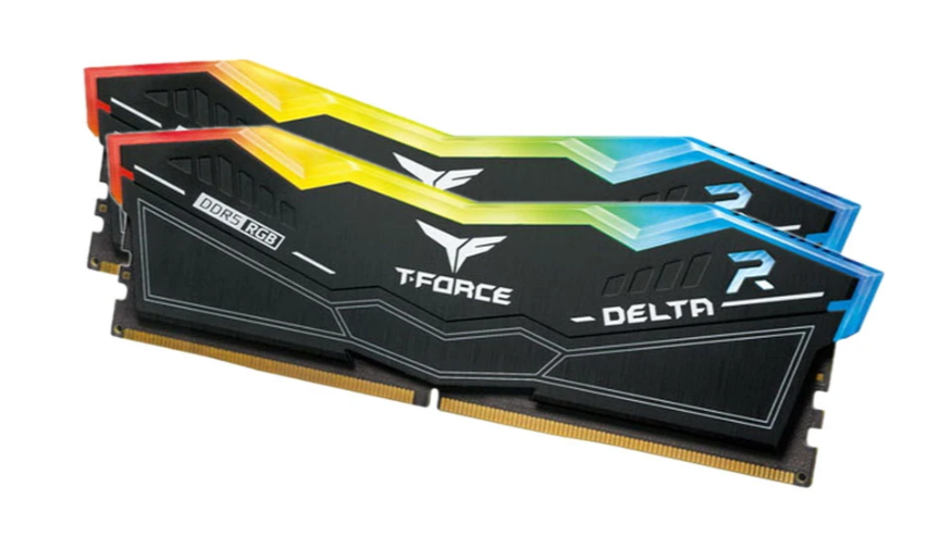 BỘ NHỚ MÁY TÍNH TEAM DELTA BLACK RGB 32GB (2 X 16GB) DDR5 6000MHz
