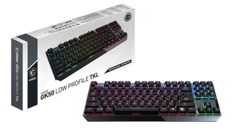 BÀN PHÍM CƠ GAMING CÓ DÂY MSI VIGOR GK50 TKL KAILH LOW PROFILE SWITCH