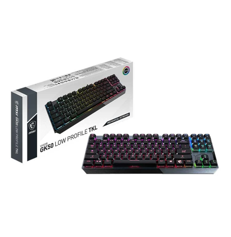 BÀN PHÍM CƠ GAMING CÓ DÂY MSI VIGOR GK50 TKL KAILH LOW PROFILE SWITCH